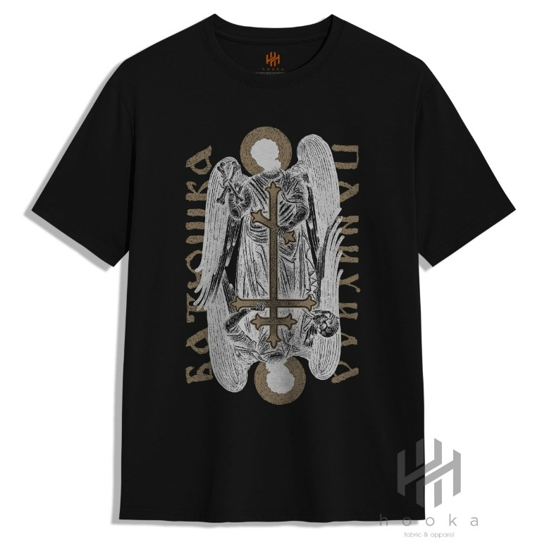 Batushka HOOKA Distro Premium T-Shirt เสื้อยืดสีดําวงโลหะ