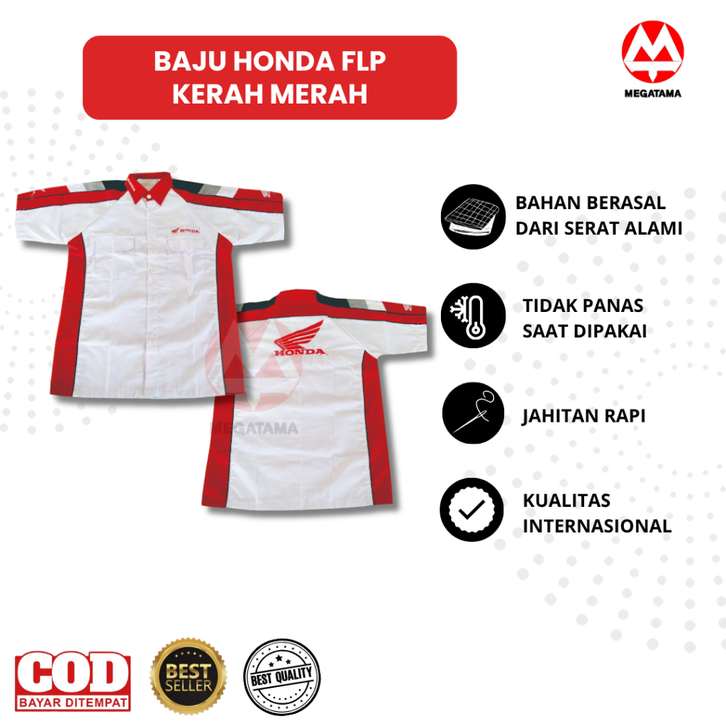 MERAH Honda Frontline People (FLP) Mens Red Collar Uniform
