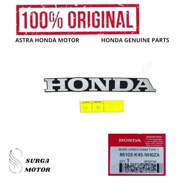 สติ๊กเกอร์โลโก้สติ๊กเกอร์ Mark Honda 60MM Type 1 มอเตอร์ CBR 150R K45N 86102K45NH0ZA 86102-K45-NH0ZA