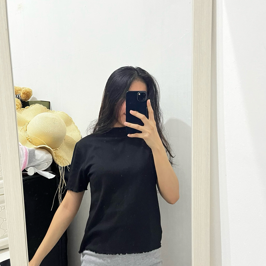 GU UNIQLO สีดํา TOP TWOSIDE MB010