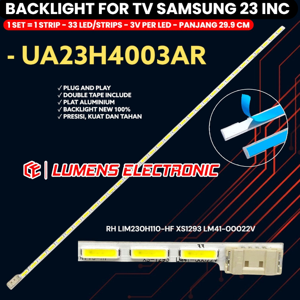 SAMSUNG 23 INCH TV BACKLIGHT UA23H4003R UA23H4003 23H4003 23H4003R BL 33 LED LAMP 23H LM41-00022V