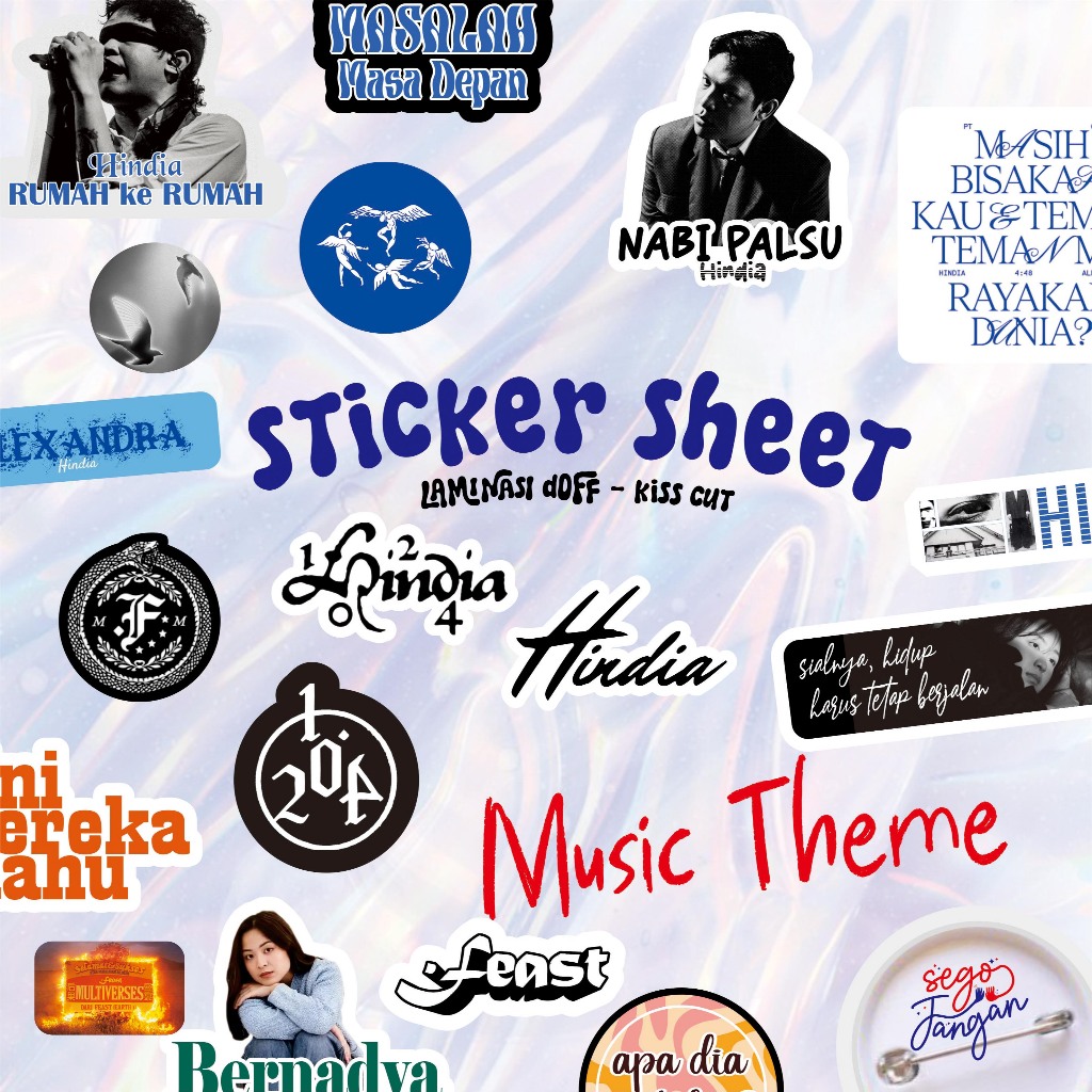 แผ่นสติ๊กเกอร์ - แผ่นสติ๊กเกอร์ - FEAST - Y2K สติ๊กเกอร์ - BERNADYA - HIDINA - MUSIC THEME