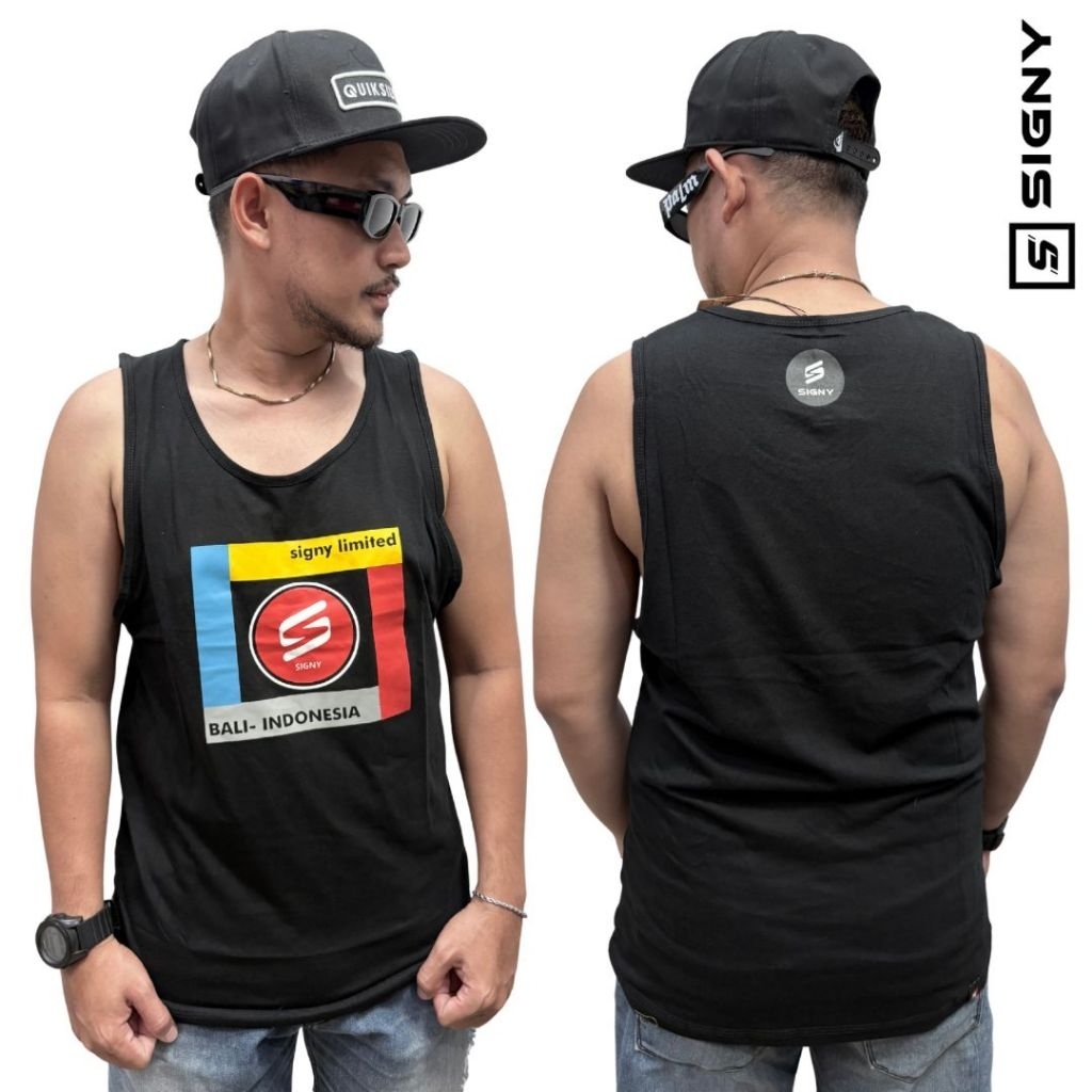 046 เสื้อยืด ORIGINAL BLACK SIGNY SINGLET สําหรับผู้ชาย