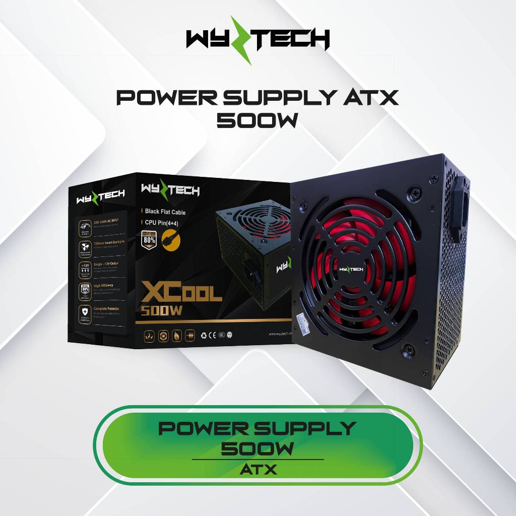 PSU 500WATT / พาวเวอร์ซัพพลาย 500WATT / PSU WYZTECH OFFICE XCOOL 500WATT - ATX