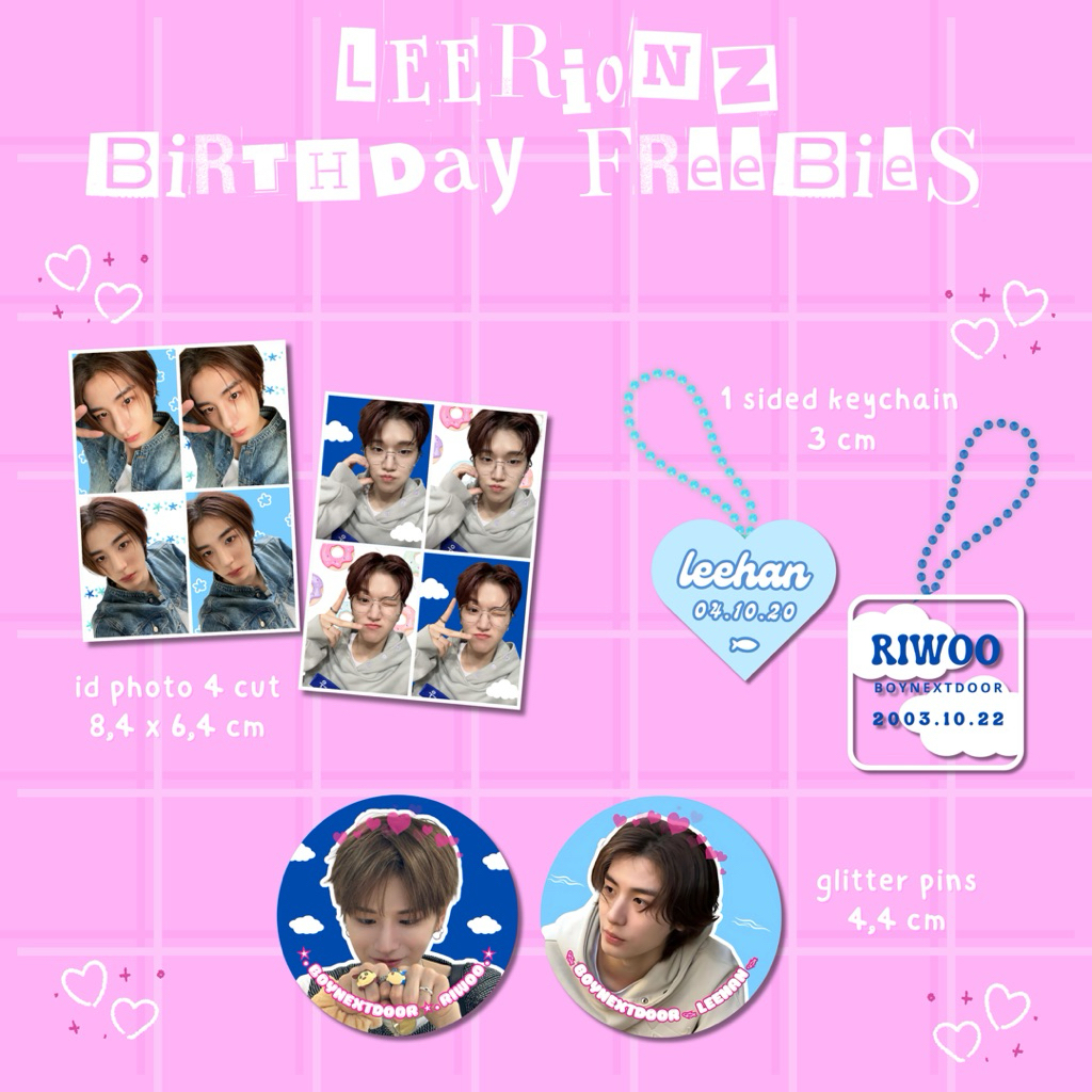 LEERIONZ - Leehan Riwoo Boynextdoor Birthday Freebies