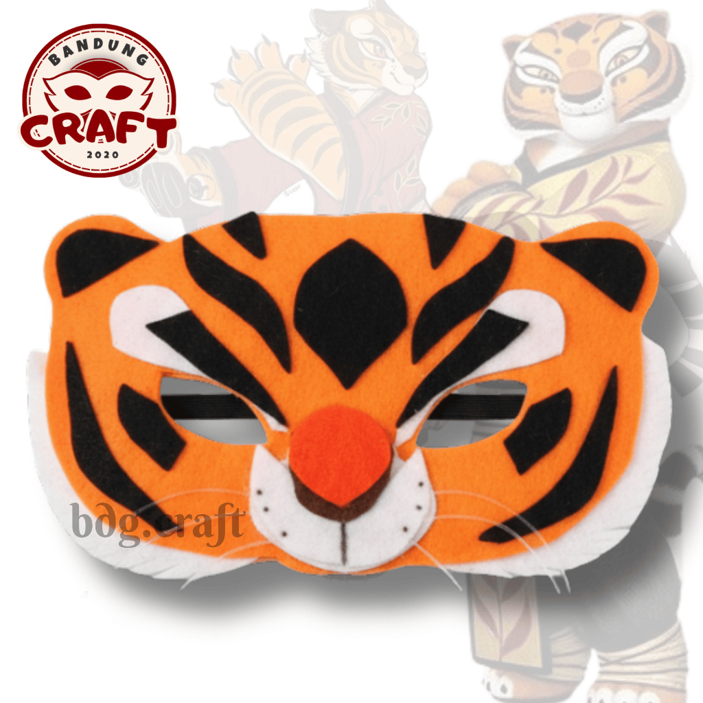 Bdg craft Tiger หน้ากากสัตว์เครื่องแต่งกาย Flannel เด็กวันเกิด Carnival Handmade น่ารักคอสเพลย์ tigg