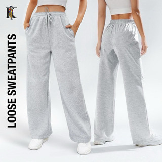 KONGLOMERADS - LOOSE SWEATPANTS CELANA KASUAL LURUS LONGGAR UNISEX