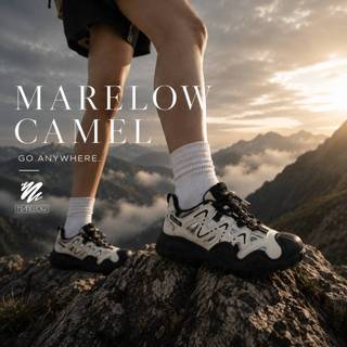 Marelow Camel - Sepatu Sneakers Hiking Sport Korean Style Wanita Outdoor Premium