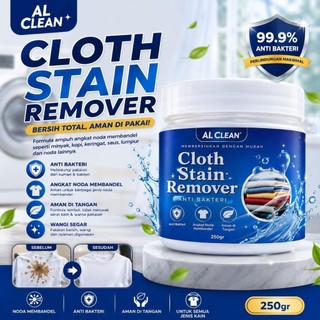 Cloth Setain Remover Serbuk Pembersih Jamur Pakaian Membandel Pemutih Mencerahkan noda Warna Pakaian 250gr