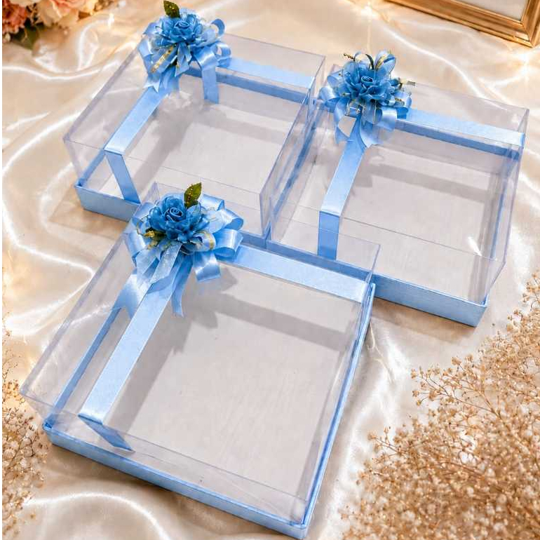(INNER MICA SEEDS) RIBBON FLOWER CAKE Delivery BOX // COMPLETE DECORATIVE GRAIN CAKE Delivery BOX //