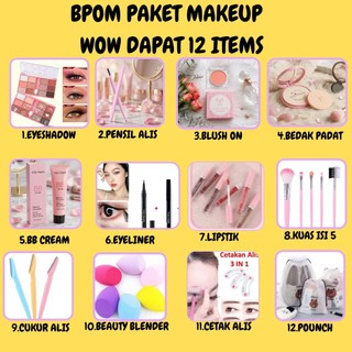 PAKET WOW MAKEUP DAPAT 12PCS /PAKET HEMAT