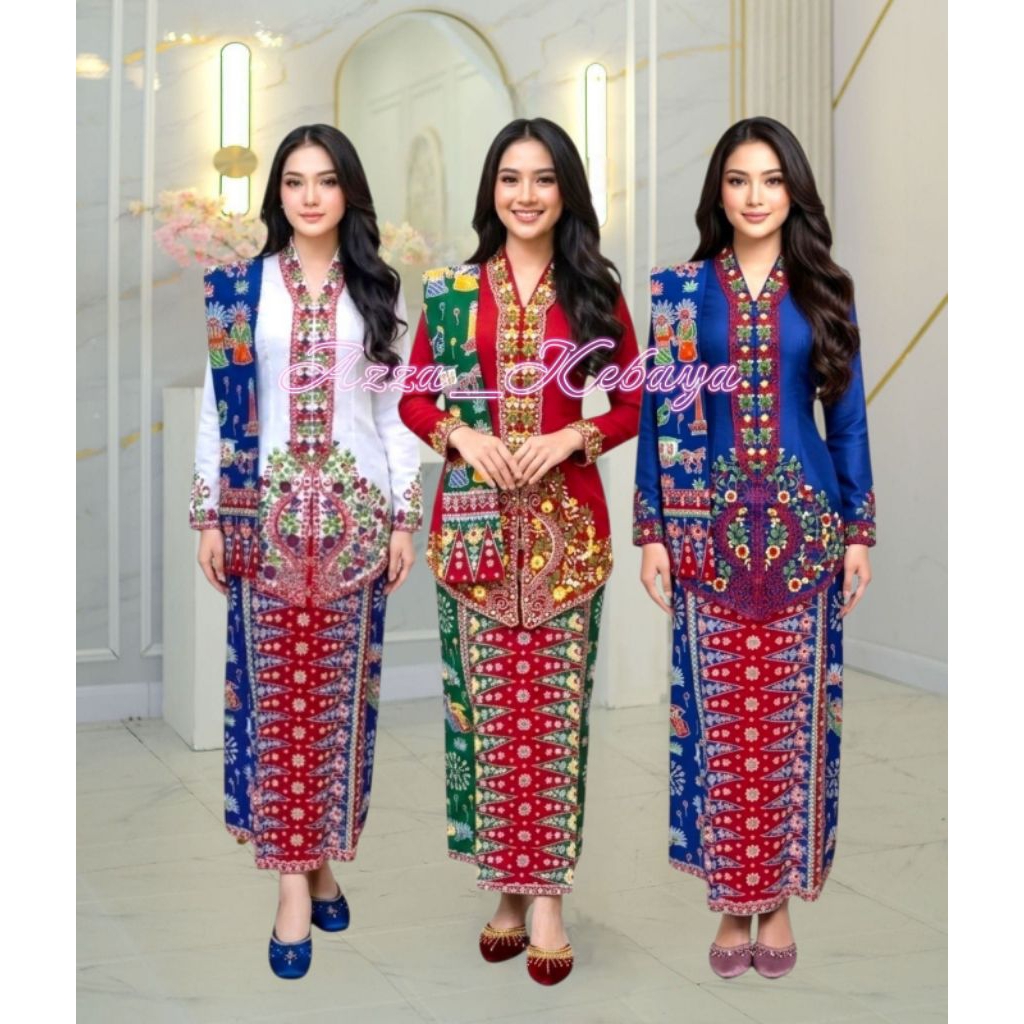 ENCIM KEBAYA AND SHAWL SET // MODERN ENCIM KEBAYA // ENCIM KEBAYA WITH SHAWL // ENCIM KEBAYA