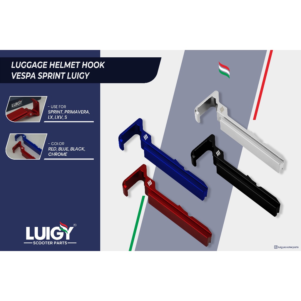 LUGGAGE HOOK หมวกกันน็อค VESPA SPRINT LUIGY
