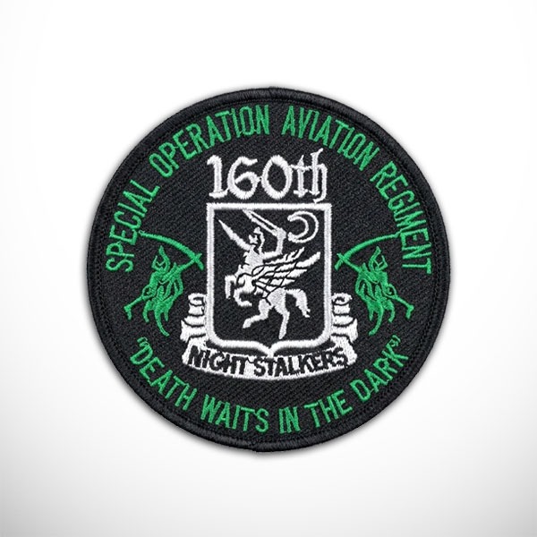 Patch 160th SOAR ปฏิบัติการพิเศษ Aviation Regiment Night Stalkers Rounded เย็บปักถักร้อยโลโก้ Insign