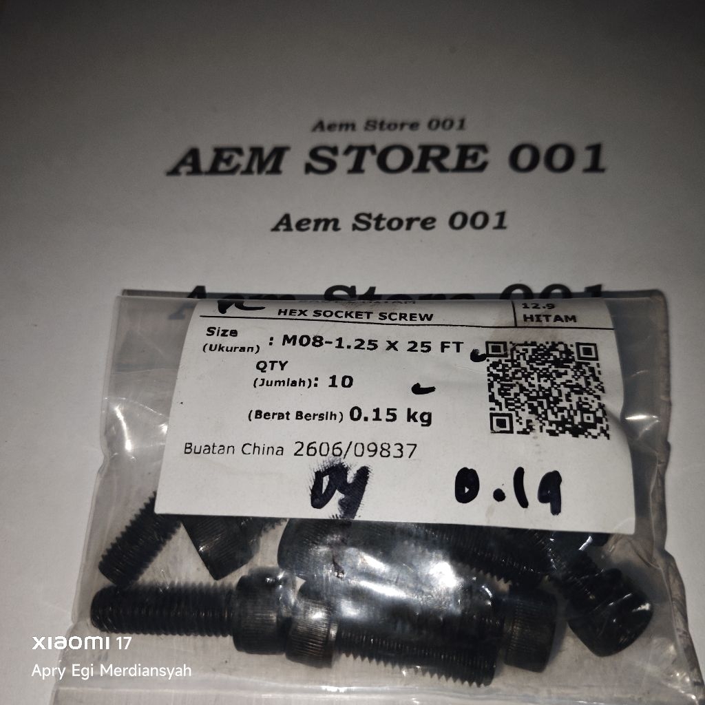 Bolt L M6 X 25 10 ชิ้น (2.5 ซม.) เหล็ก 12.9