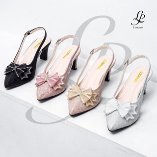 Sepatu Pesta Wanita Heels Hak 5cm Pita Kupu Kupu Terbaru - HL001