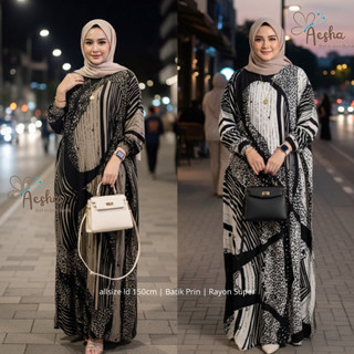 Aesha Kaftan Rayon Premium Model Jema Busui Gamis Kaftan Ukuran Allsize LD 160cm Panjang 138cm