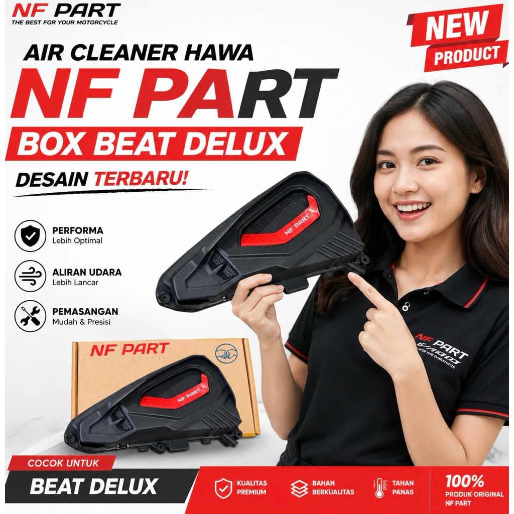 [ NF PART ] Box Cover Air Filter beat -scoopy-genio 2020-2025 กล่องฝาครอบ กรองอากาศ Oxygen full