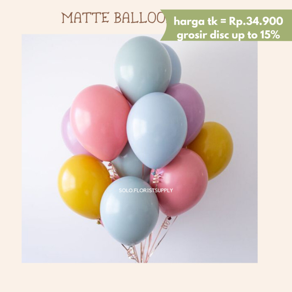 YH 100PCS 10 INCH PASTEL MATTE LATEX BALLOONS PACK OF 100 ชิ้น / ลูกโป่งต่อแพ็ค / ลูกโป่งพาสเทล / ลู