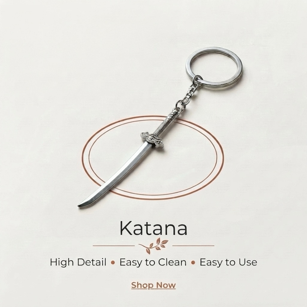 GANTUNGAN Katana by Arashine Keychain - Katana Metal Bag & Key Accessories