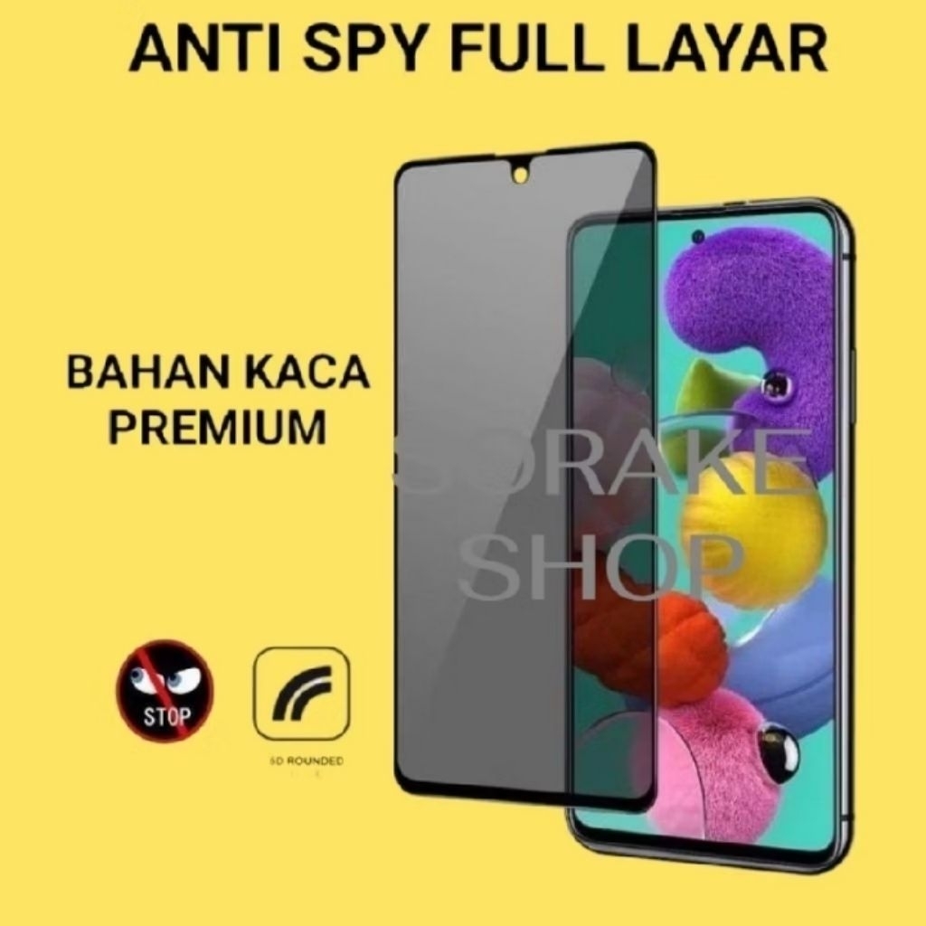 กระจกนิรภัยคลุมทั้งหมด Anti SPY 9H Glossy Premium Realme C20