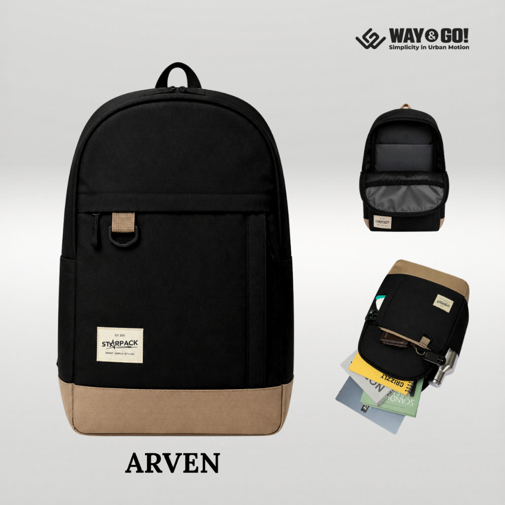 ทาง&ไป! กระเป๋าเป้ Arven - กระเป๋าเป้แล็ปท็อปสําหรับผู้ชาย I Dapper Bag Mens Womens Waterproof Premi