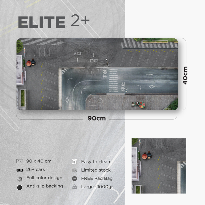 KINGPAD Elite 2+ 7Eleven Parking pad Diorama 3D Deskmat mousepad 90x40cm Full Color Anti-Slip, Diora