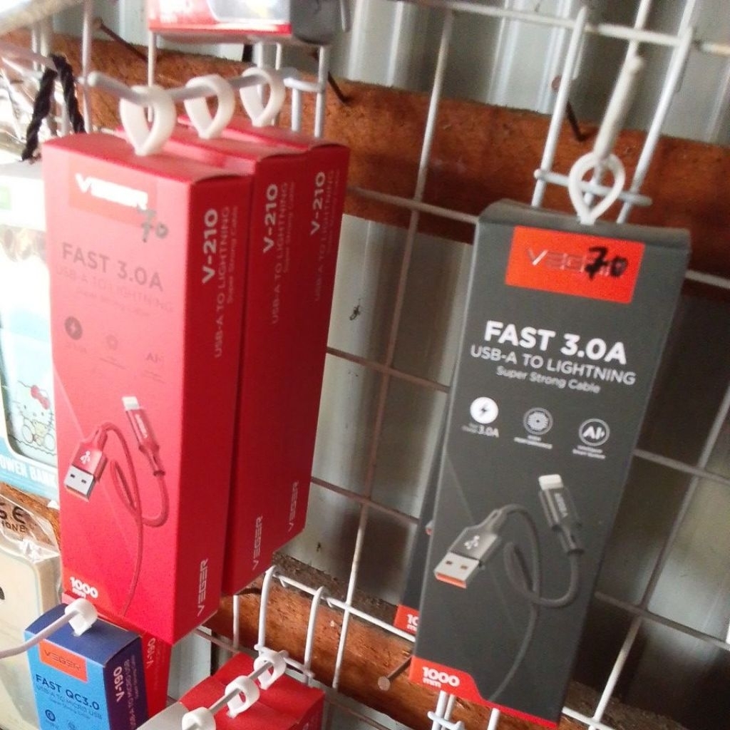 สายเคเบิลข้อมูล Veger Micro Nylon Type C สายฟ้า - ชาร์จเร็ว ส่งข้อมูล ทนทาน