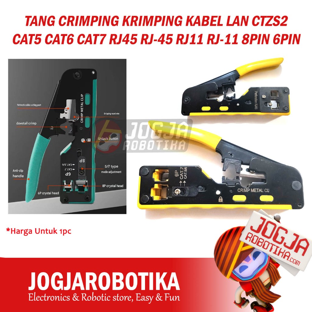 สาย LAN CRIMPING PLIERS CTZS2 CAT5 CAT6 CAT7 RJ45 RJ-45 RJ11 RJ-11 8PIN 6PIN