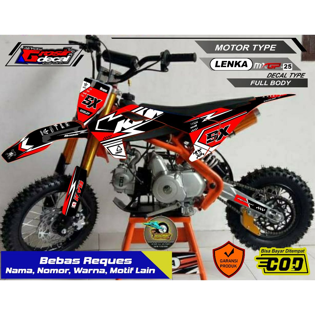 Striping Sticker Trail Mini LNKA 110cc / CRZ 110cc / ZUUMAV 110cc / MINI MOTOR 110cc / TAO MOTOR 110