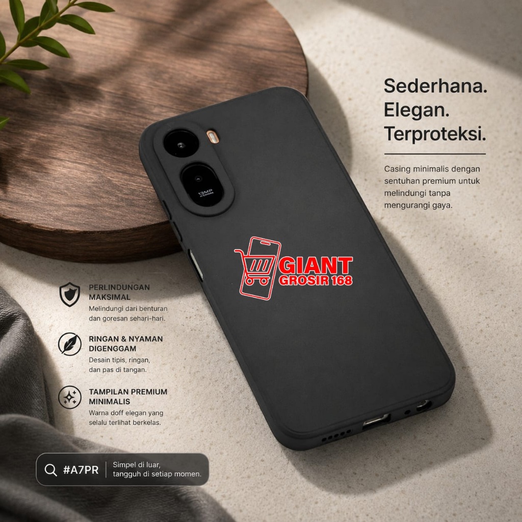 Redmi A7 Pro Macaron Square Black Softcase Candy Macaron / Case Square Black Edge Redmi A7 Pro MSB