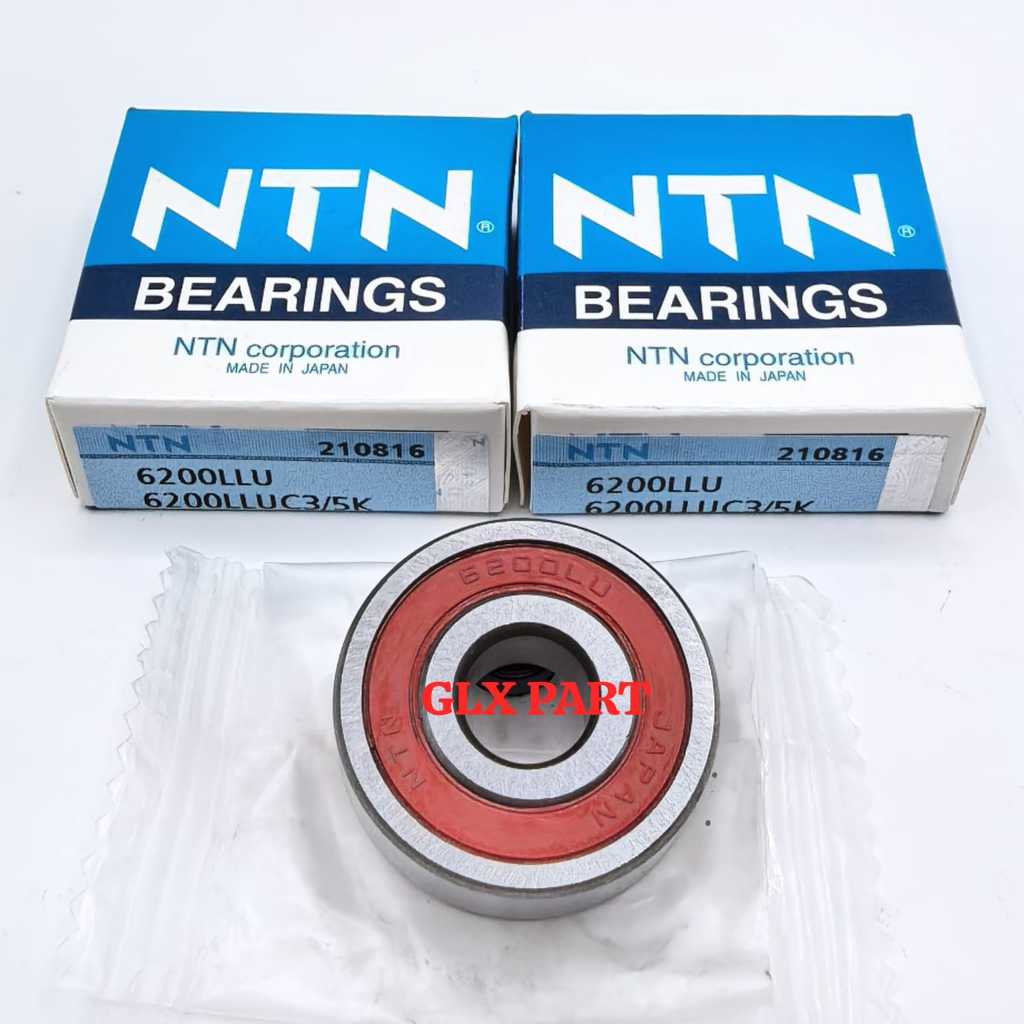 BEARING 6200 LLU C3 NTN หมวกยาง DIMENSIONS 10X30X9MM