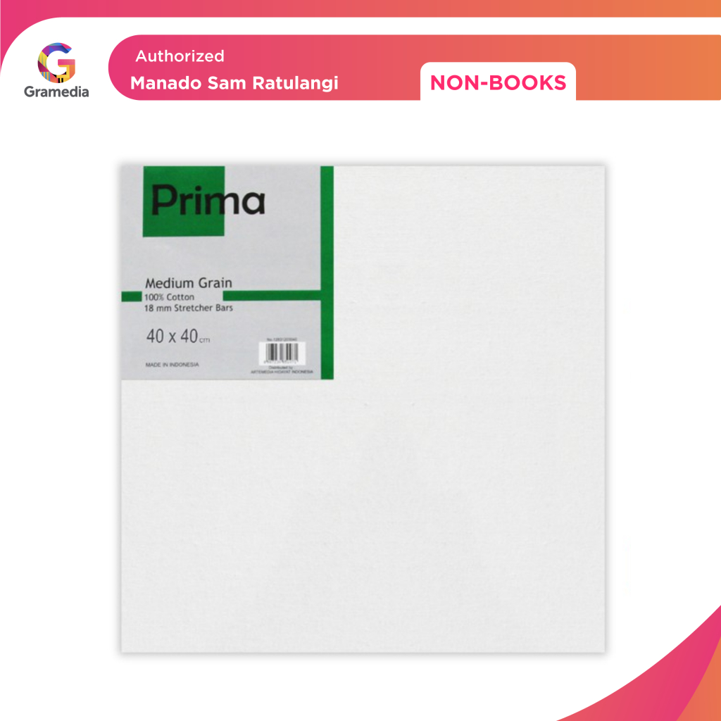 Gramedia Manado - Prima Painting Canvas 40x40 cm Green Series / Painting Canvas