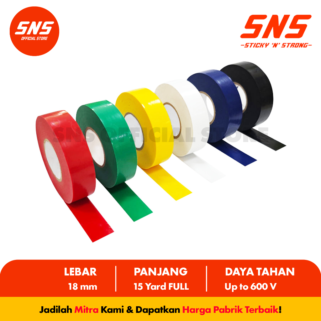 ฉนวนไฟฟ้า PVC SNS สีสันสดใส (ไม่มีกล่อง) - ร้านอย่างเป็นทางการ SNS