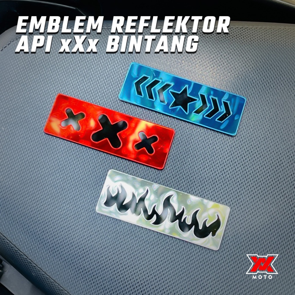 MATA AV MOTO Cat Eye Reflector Emblem รุ่น API, XXX, BINTANG Universal VARIO, PCX, SCOOPY, ADV, FAZIO, FILANO, AEROX, NMAX, LEXI, XMAX