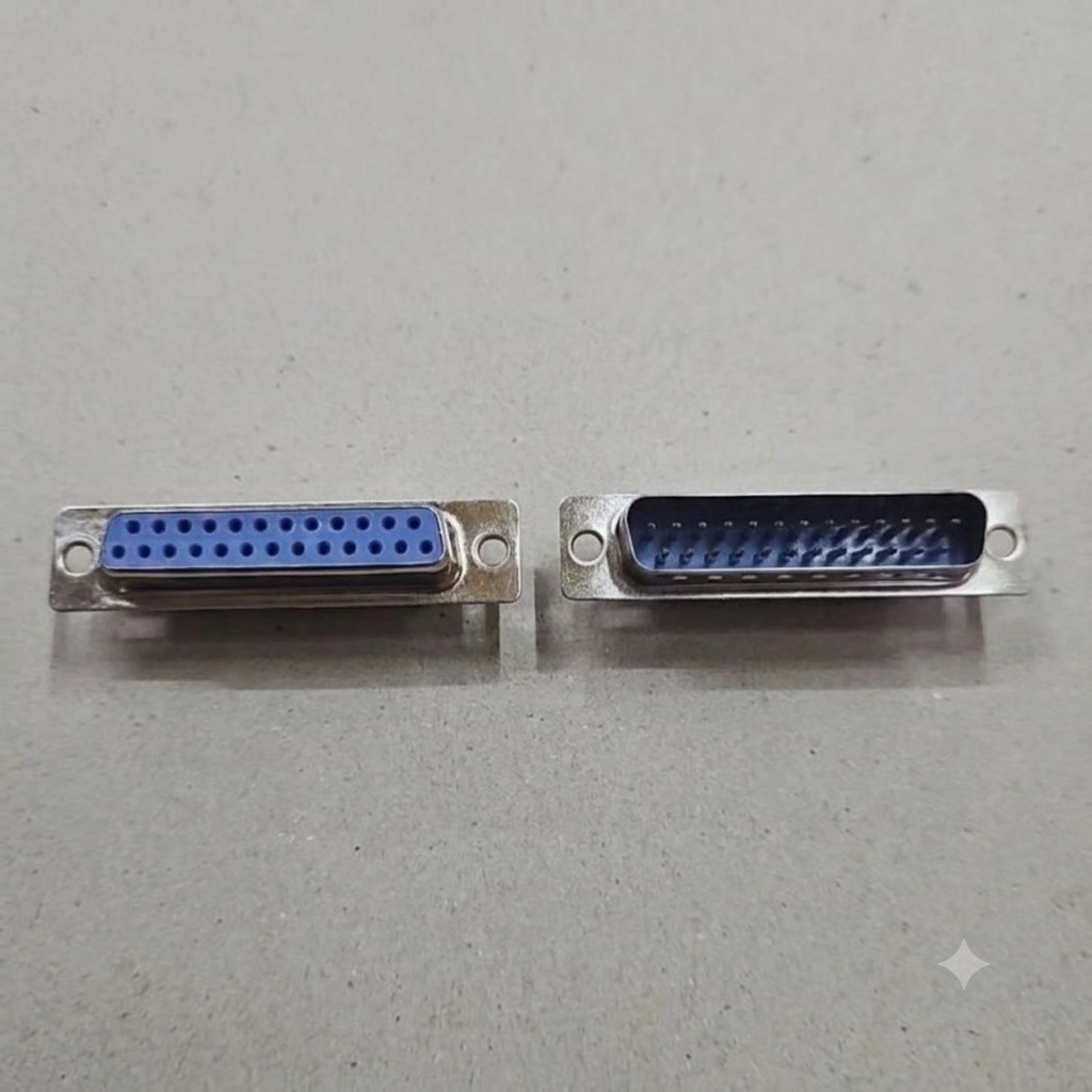 DB25 DB 25 ชาย CONNECTOR/FMALE SOCET ADPTER SERIAL PORT