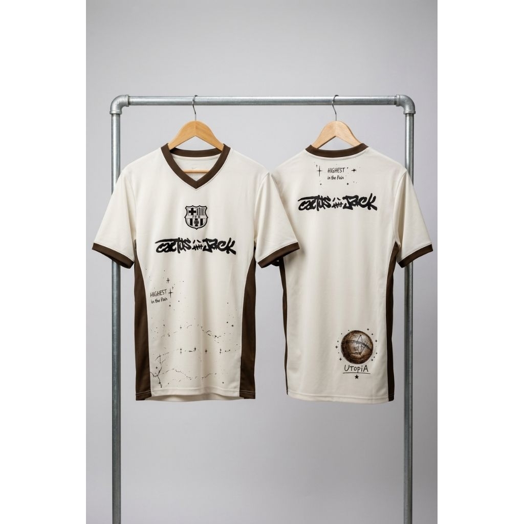 เสื้อแข่ง Barcelona FC X Cactus Jack Full Printing