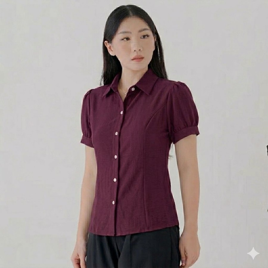 KEMEJA SINTIA Puffy Shirt - เสื้อเชิ้ตผู้หญิงธรรมดา - เสื้อเชิ้ตทํางานอย่างเป็นทางการแบบสบาย ๆ