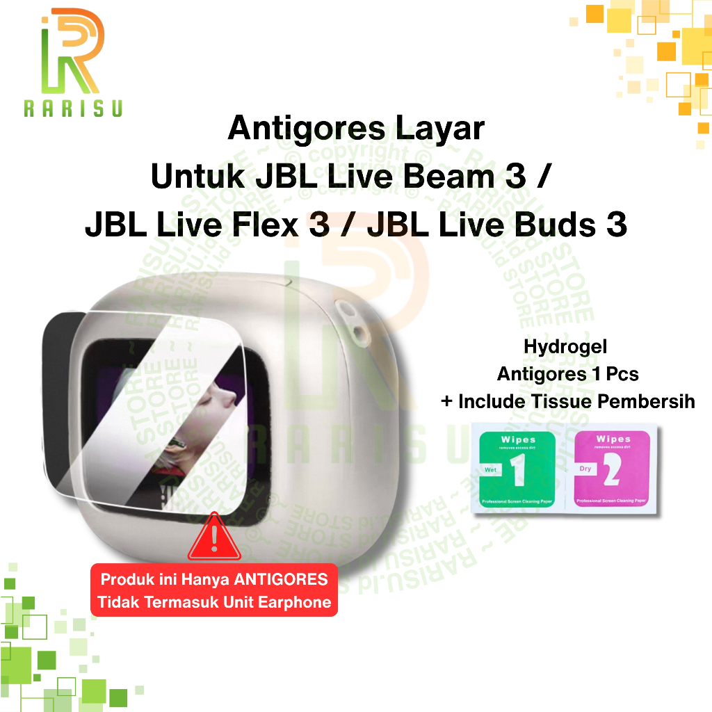 ฟิล์มกันรอยหน้าจอ Hydrogel สําหรับ JBL live Beam 3 / JBL live Flex 3 / JBL Live Buds 3