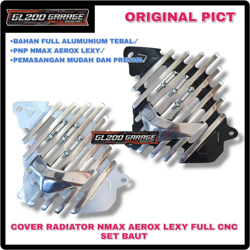 VIETAM RADIATOR COVER NMAX AEROX LEXY FULL CNC SCOOP รุ่น