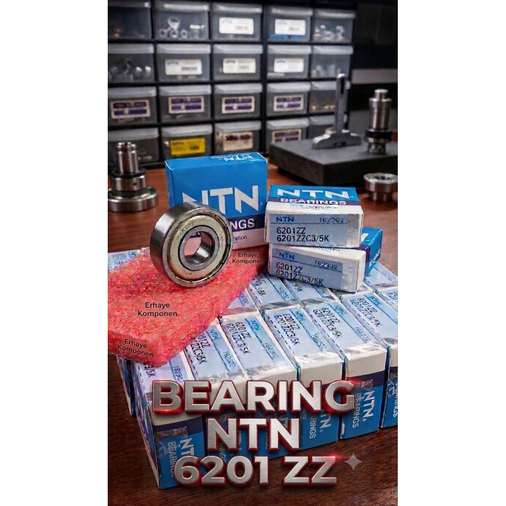 แบริ่ง NTN 6201 ZZ Bearing NTN 6201 ฝาเหล็ก