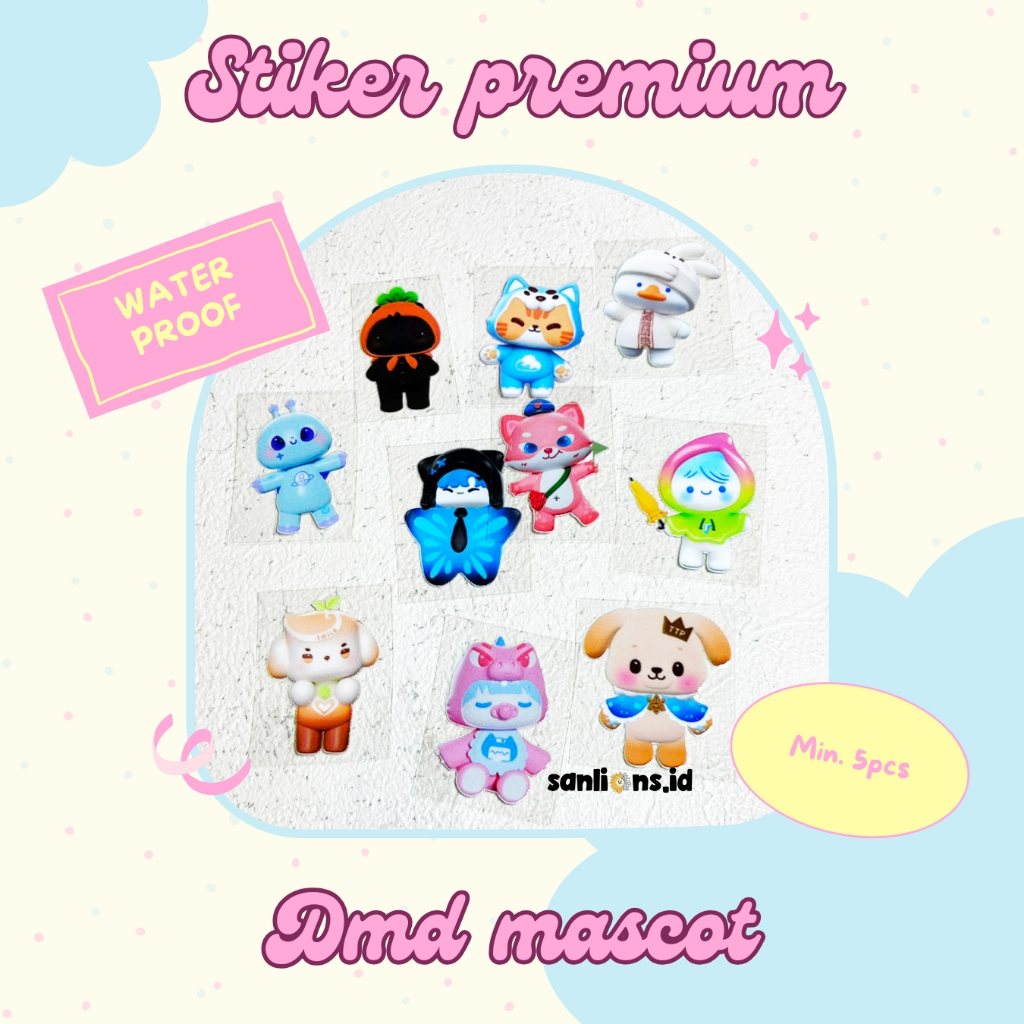 สติ๊กเกอร์กันน้ํามาสคอต DMD พรีเมี่ยมโดย sanlions.id