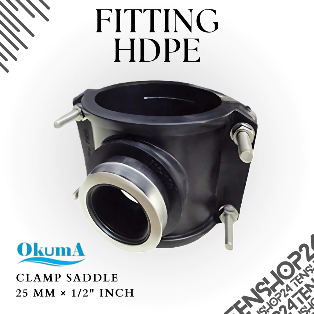 OKUMA อานแคลมป์ Hdpe Clamp Saddle ยี่ห้อ OKUMA - ข้อต่ออัดคุณภาพสูง HDPE