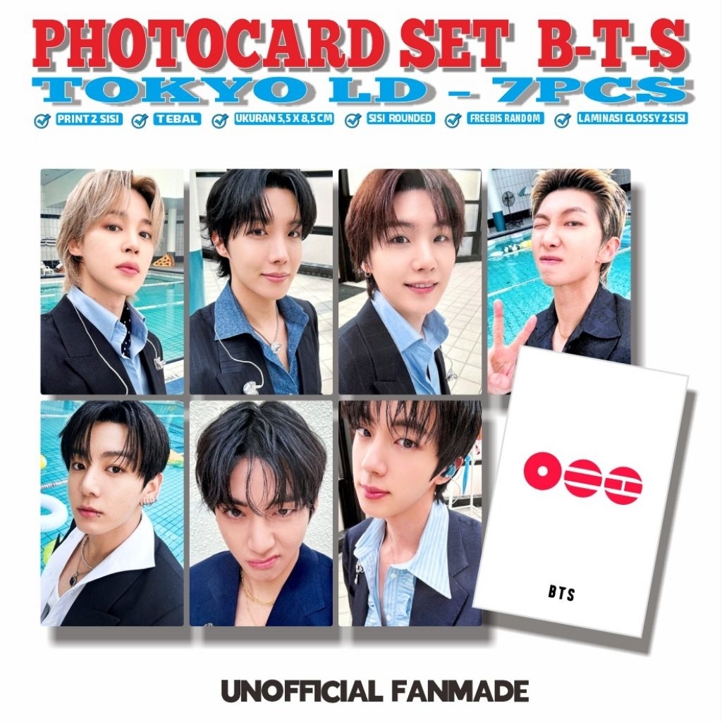BTS ARIRANG Photocard Set 7 ชิ้น เคลือบด้านมัน 2 ด้าน