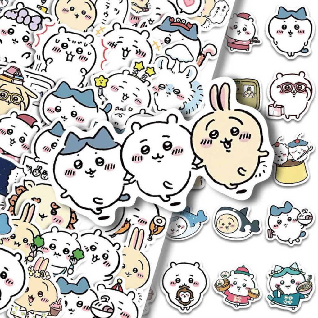 [READY] OME สติ๊กเกอร์ Chiikawa And Friends Hachiware Usagi Momonga 100 ชิ้น