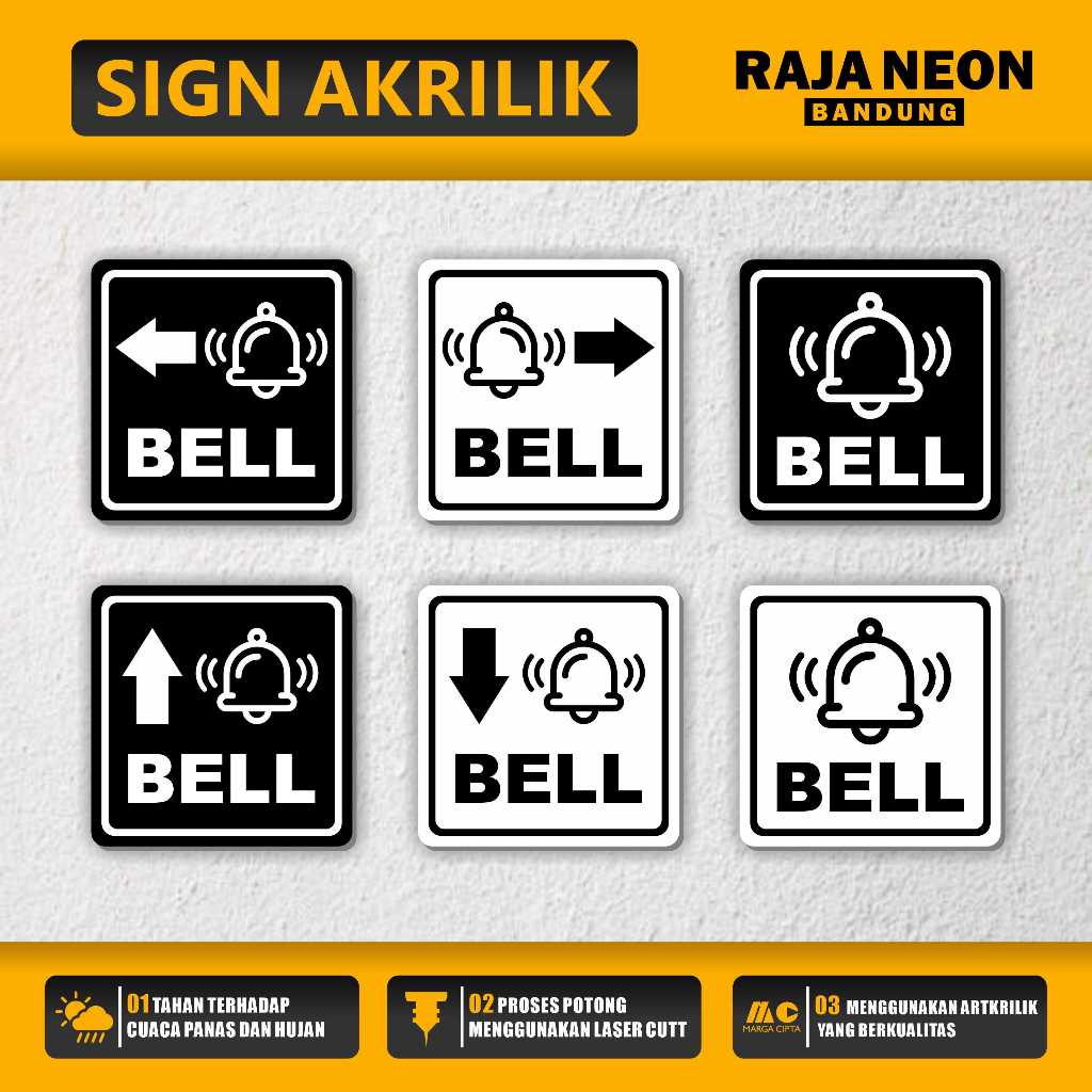 BELL MARKER BOARD / ACRYLIC BELL / ACRYLIC BELL / BELL MARKER STICKER