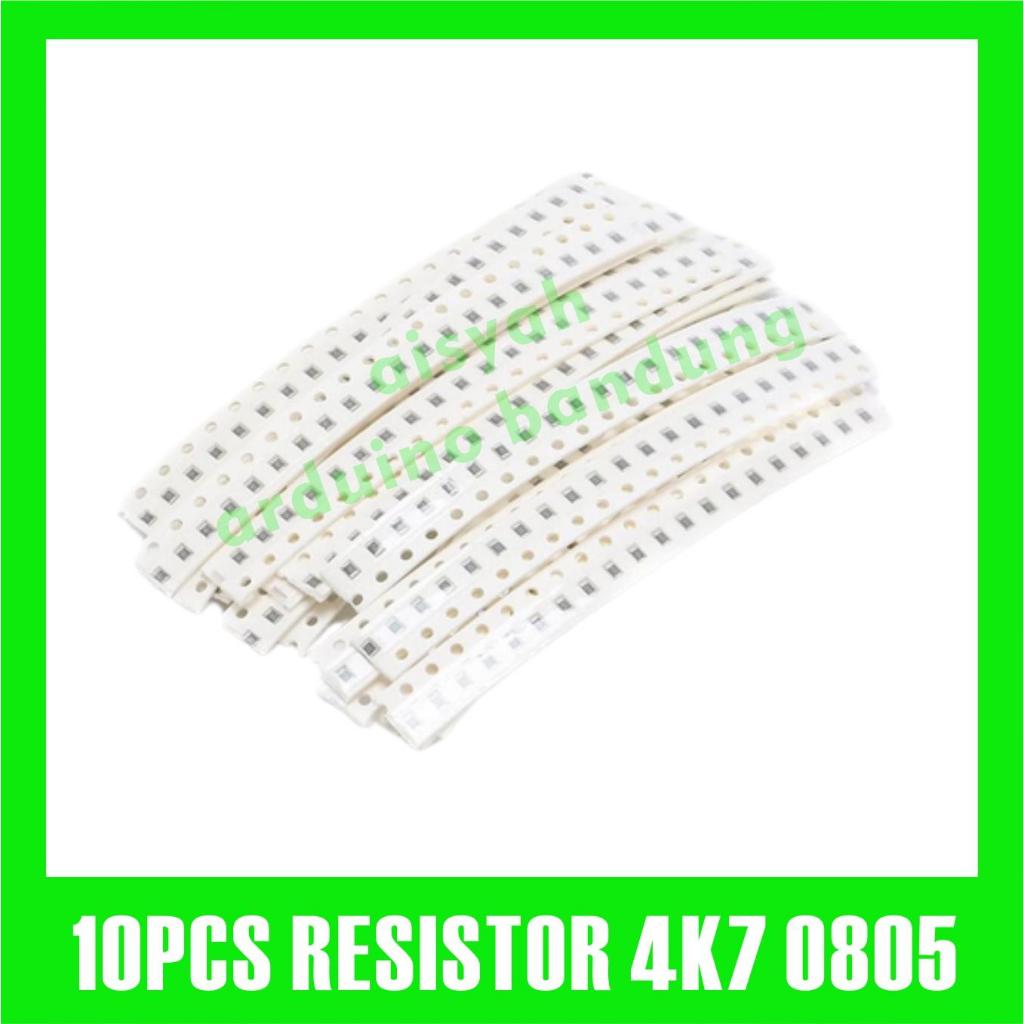 10 ชิ้นตัวต้านทาน 4700R โอห์ม 0805 smd ชิป 4K7 โอห์มความอดทน 1% 1/4 วัตต์