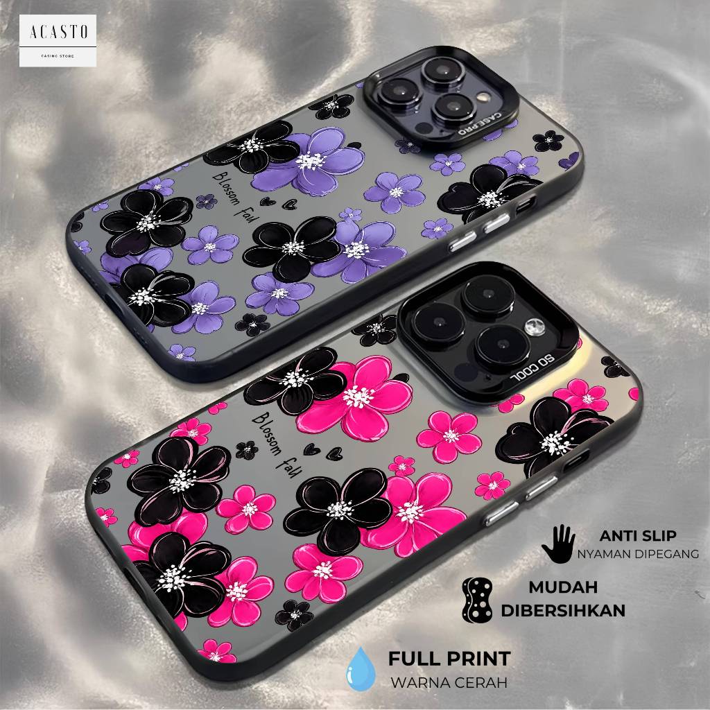 UNGU PURPLE PINK FLOWER CASE สําหรับ OPPO A6 A6X A6S A6T A6C A1 A98 A3 A3X A3 A5i A5X A6 PRO A5S A7 