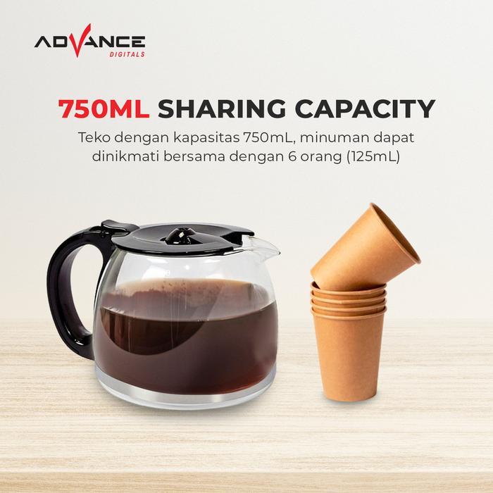 เครื่องชงกาแฟ MESIN Advance CM 208A เครื่องชงกาแฟพร้อมการรับประกันชา cm208