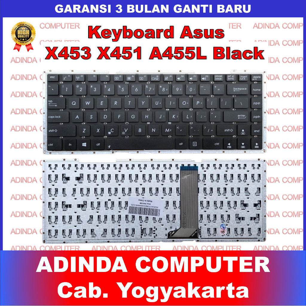 Asus X453 X455 X454Y X454YA X454L X454LA X454W X454WA แป้นพิมพ์แล็ปท็อปสีดํา